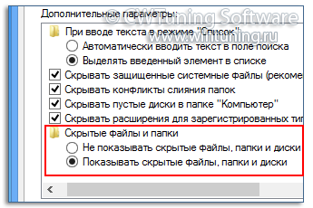 WinTuning: Программа для настройки и оптимизации Windows 10/Windows 8/Windows 7 - Форсировать скрытие файлов и папок