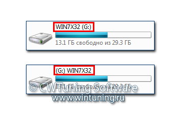 Отображать буквы дисков ДО их имён - Данная настройка подходит для Windows 7