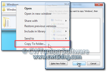 WinTuning 8: Программа для настройки и оптимизации Windows 10/Windows 8/Windows 7 - Добавить пункт «Копировать в папку»